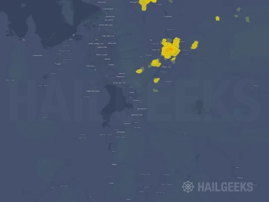 Hail map for Provo, UT