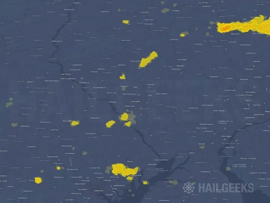 Hail map for Lancaster, PA