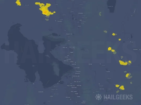 Hail map for Ogden, UT