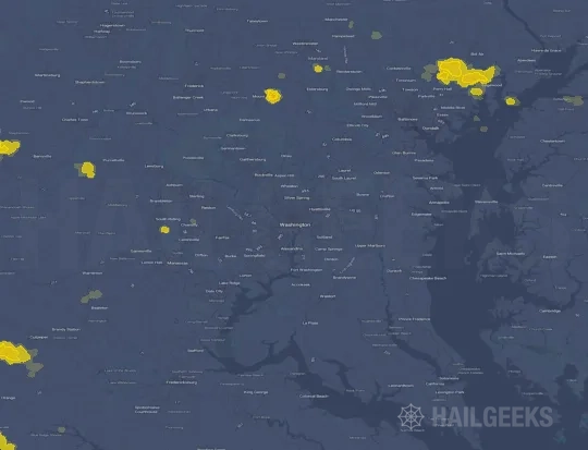 Hail map for Washington, DC