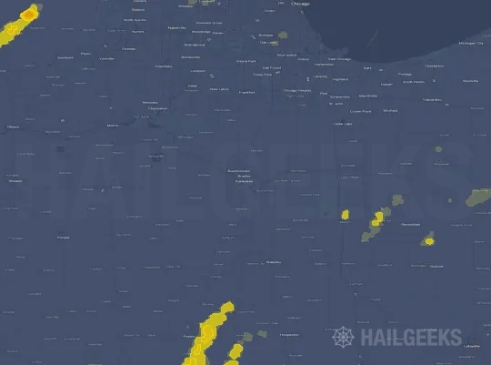 Hail map for Kankakee, IL