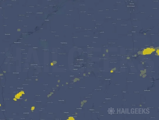 Hail map for Springfield, IL