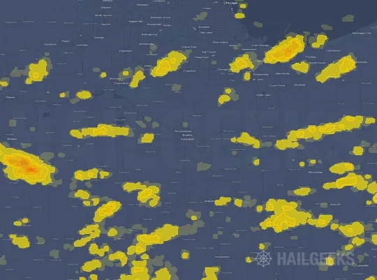 Hail map for Kankakee, IL