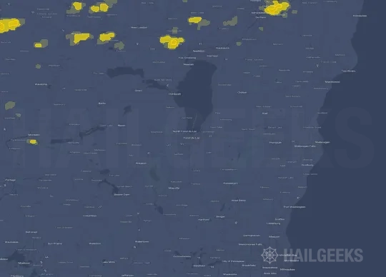 Hail map for Fond du Lac, WI