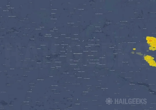 Hail map for Minneapolis, MN