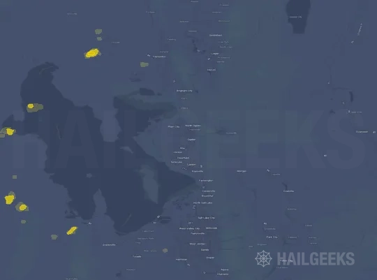 Hail map for Ogden, UT