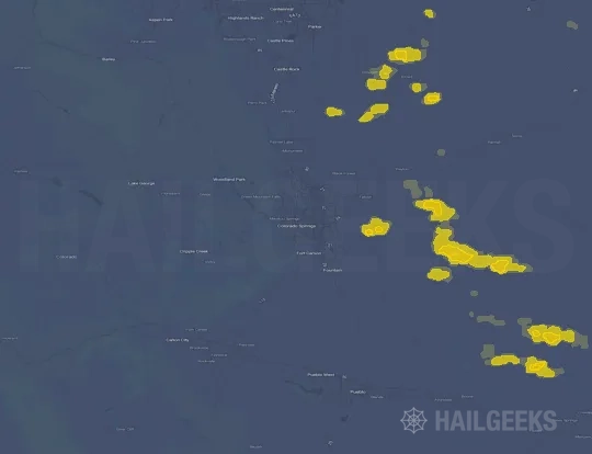 Hail map for Colorado Springs, CO