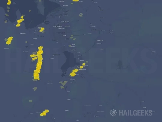Hail map for Provo, UT