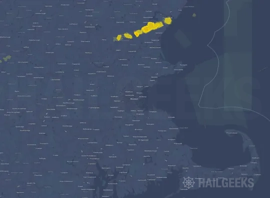 Hail map for Boston, MA