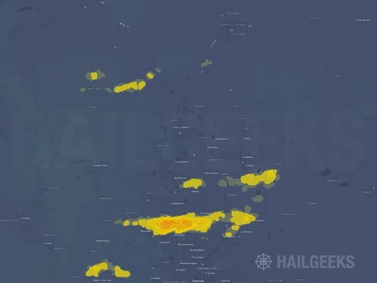 Hail map for Fort Collins, CO
