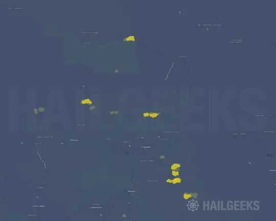 Hail map for Flagstaff, AZ