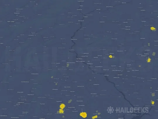 Hail map for Harrisburg, PA