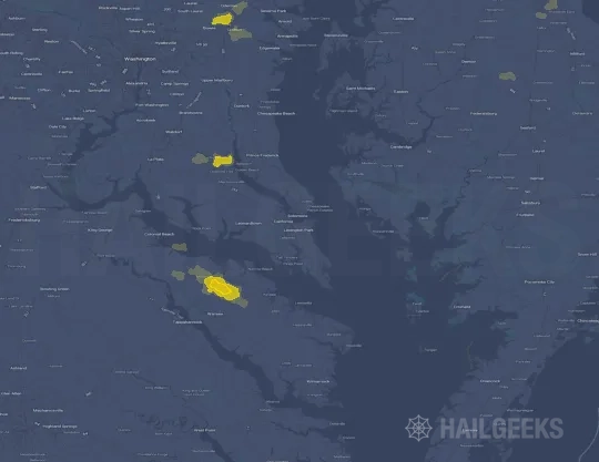 Hail map for Lexington Park, MD