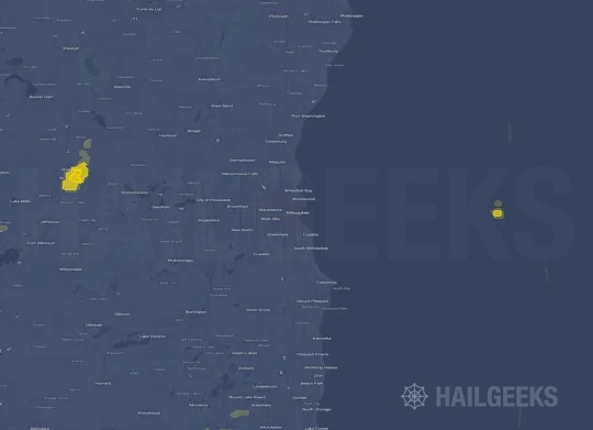 Hail map for Milwaukee, WI