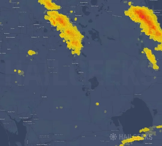 Hail map for Sebring, FL