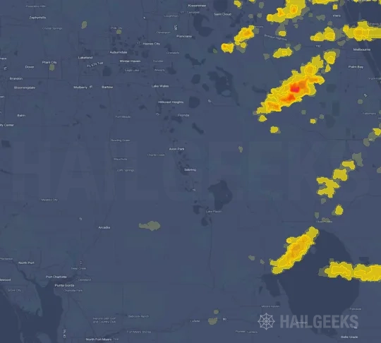 Hail map for Sebring, FL