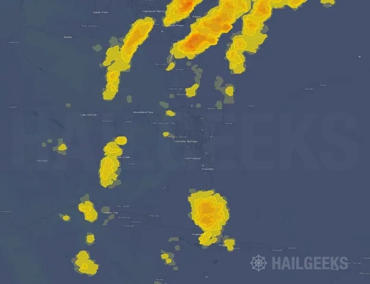 Hail map for Colorado Springs, CO