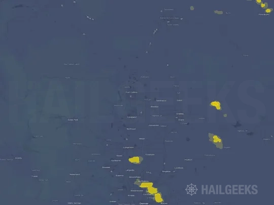Hail map for Fort Collins, CO