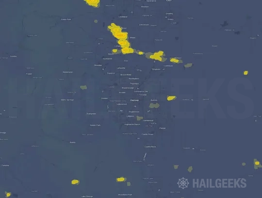 Hail map for Denver, CO