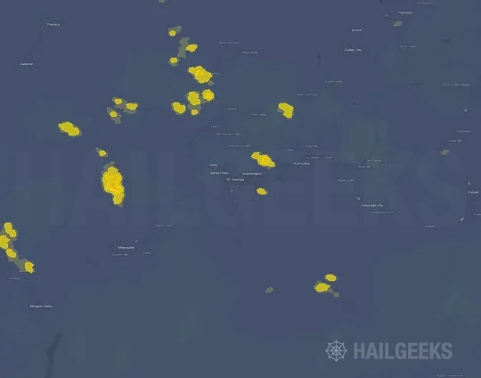 Hail map for Saint George, UT