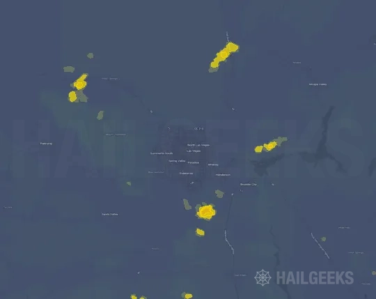 Hail map for Las Vegas, NV