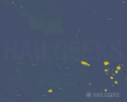 Hail map for Flagstaff, AZ