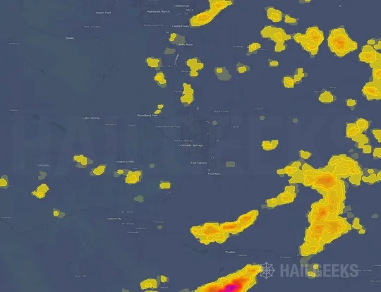 Hail map for Colorado Springs, CO