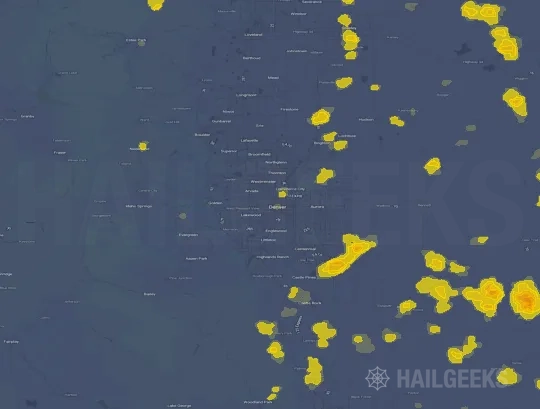 Hail map for Denver, CO