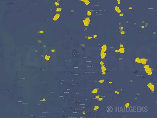 Hail map for Fort Collins, CO