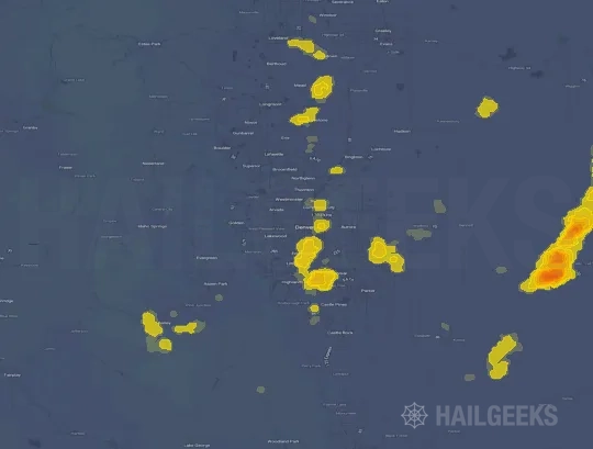 Hail map for Denver, CO
