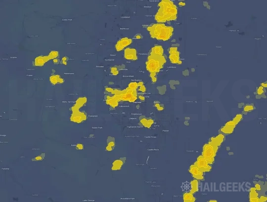 Hail map for Denver, CO
