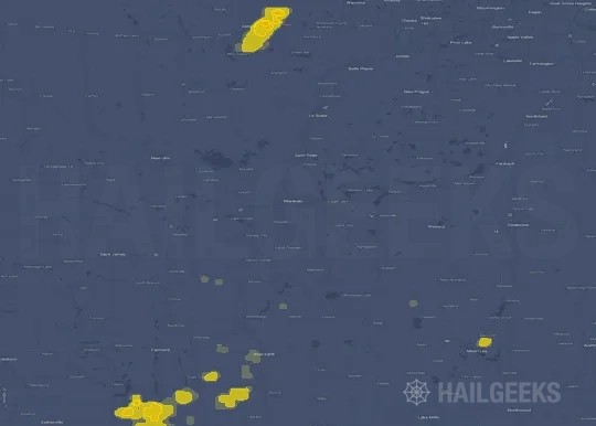Hail map for Mankato, MN