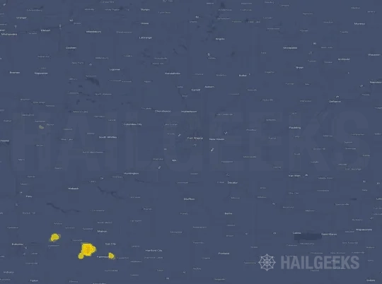 Hail map for Fort Wayne, IN