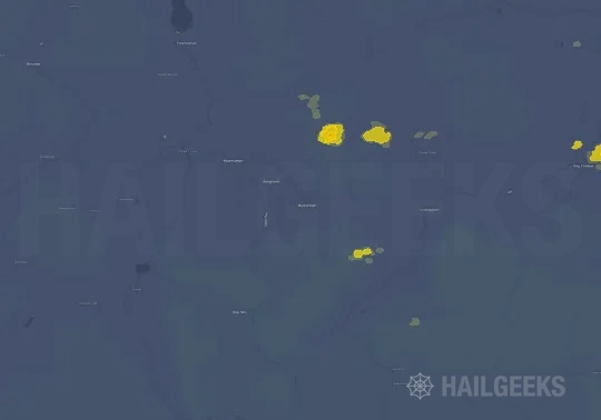 Hail map for Bozeman, MT on Jun 1, 2023