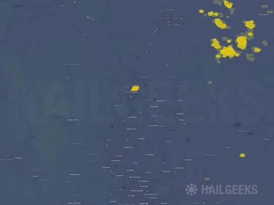 Hail map for Fort Collins, CO