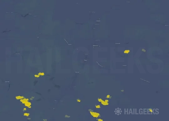 Hail map for Bend, OR