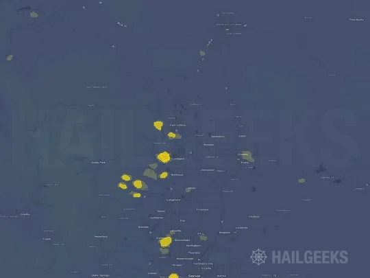 Hail map for Fort Collins, CO