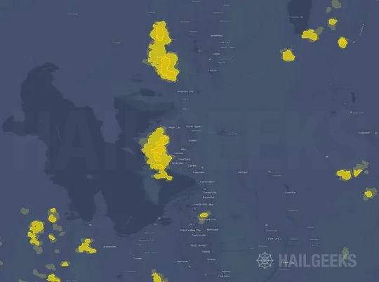 Hail map for Ogden, UT