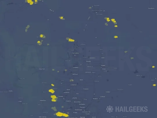Hail map for Fort Collins, CO