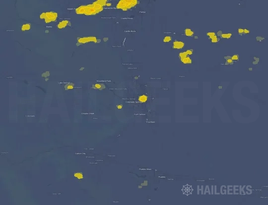 Hail map for Colorado Springs, CO