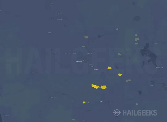 Hail map for Medford, OR