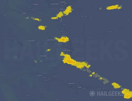 Hail map for Colorado Springs, CO