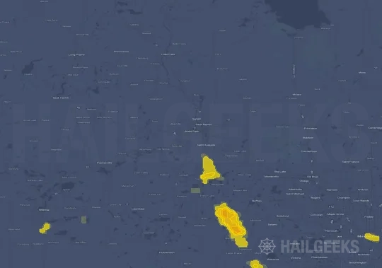 Hail map for St Cloud, MN