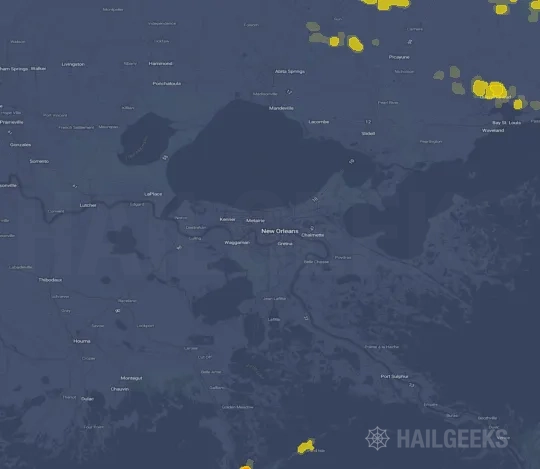 Hail map for New Orleans, LA
