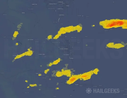 Hail map for Colorado Springs, CO