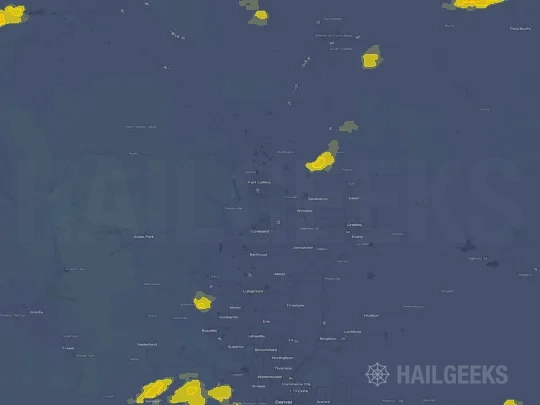 Hail map for Fort Collins, CO
