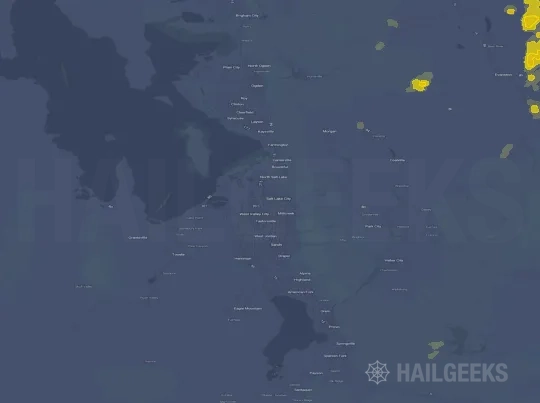Hail map for Salt Lake City, UT on Jun 22, 2023