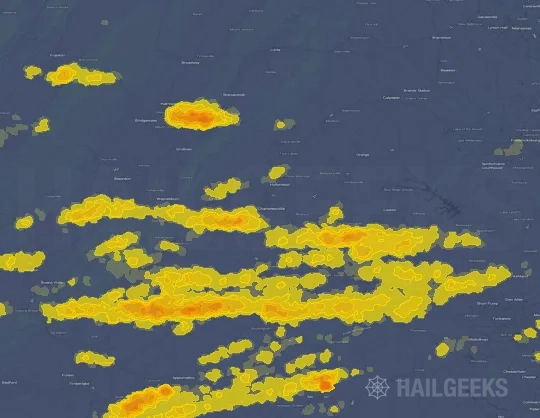 Hail map for Charlottesville, VA