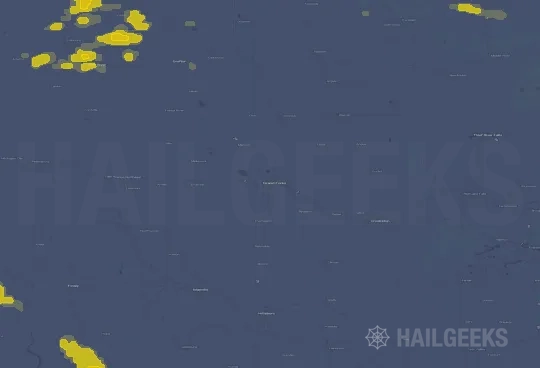 Hail map for Grand Forks, ND
