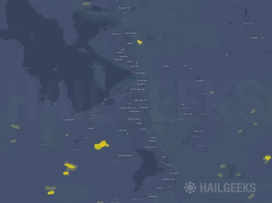 Hail map for Salt Lake City, UT on Jun 28, 2023